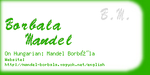 borbala mandel business card